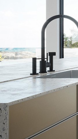 Spray granite application