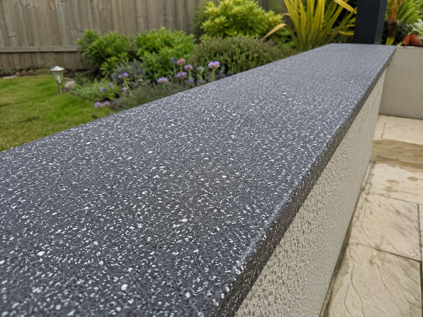 Spray granite garden feature Manchester