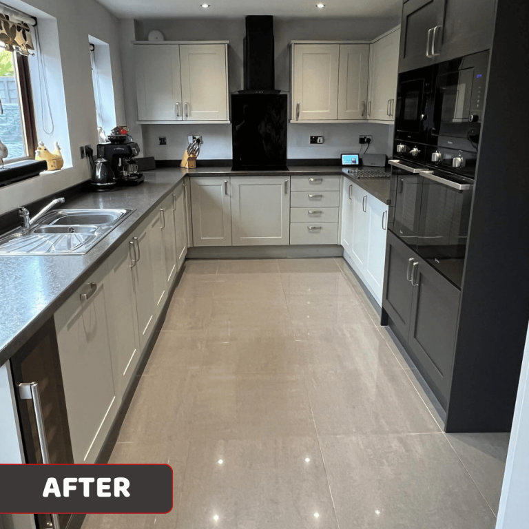 After kitchen respraying – factory-quality finish