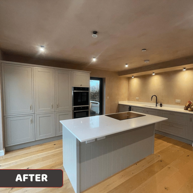 After kitchen respraying – factory-quality finish