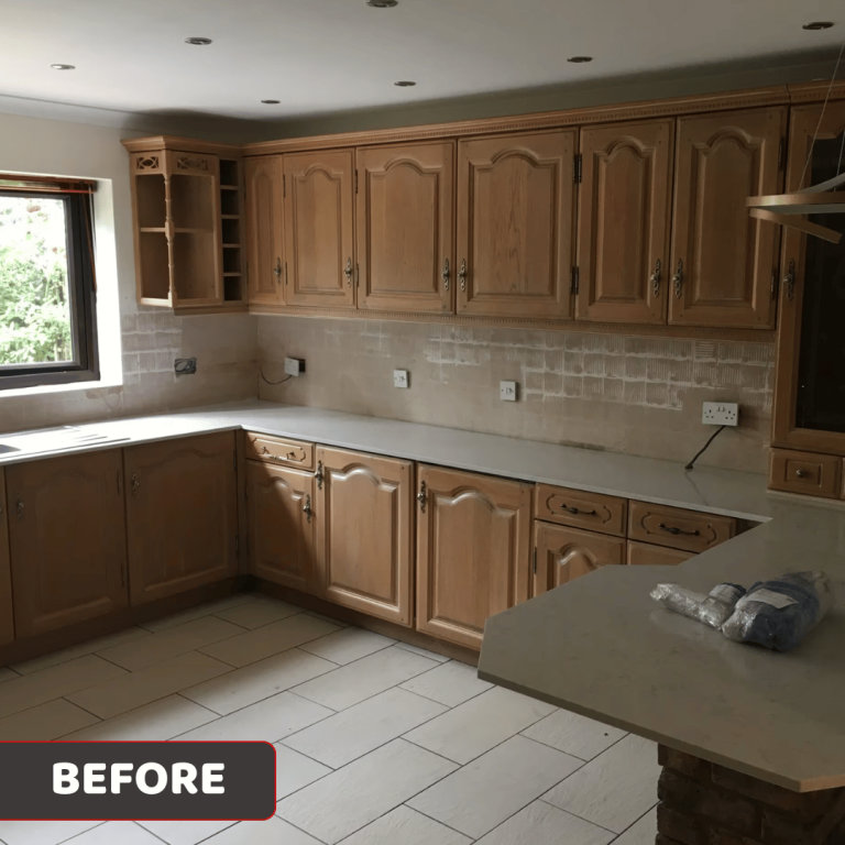 Kitchen before respraying