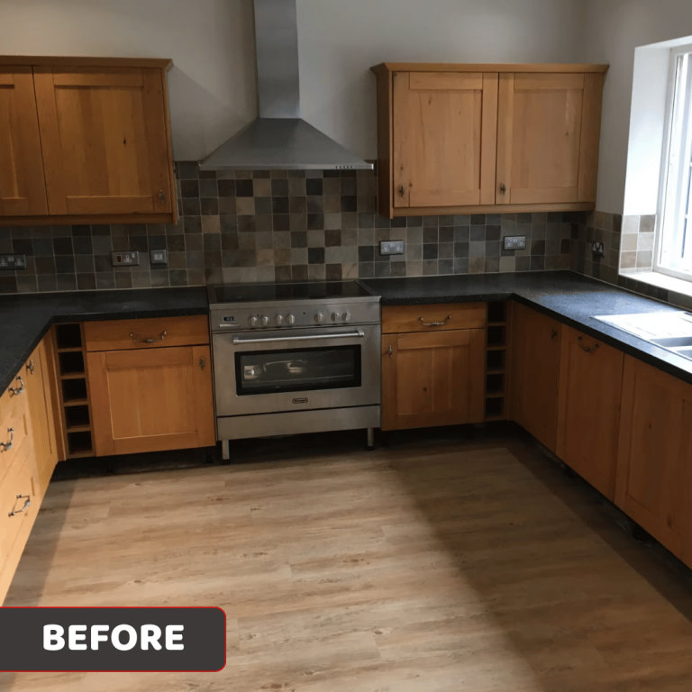 Before kitchen respraying