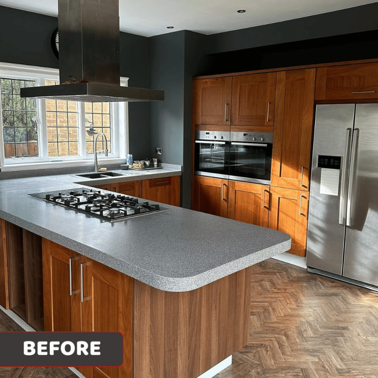 Before kitchen respraying