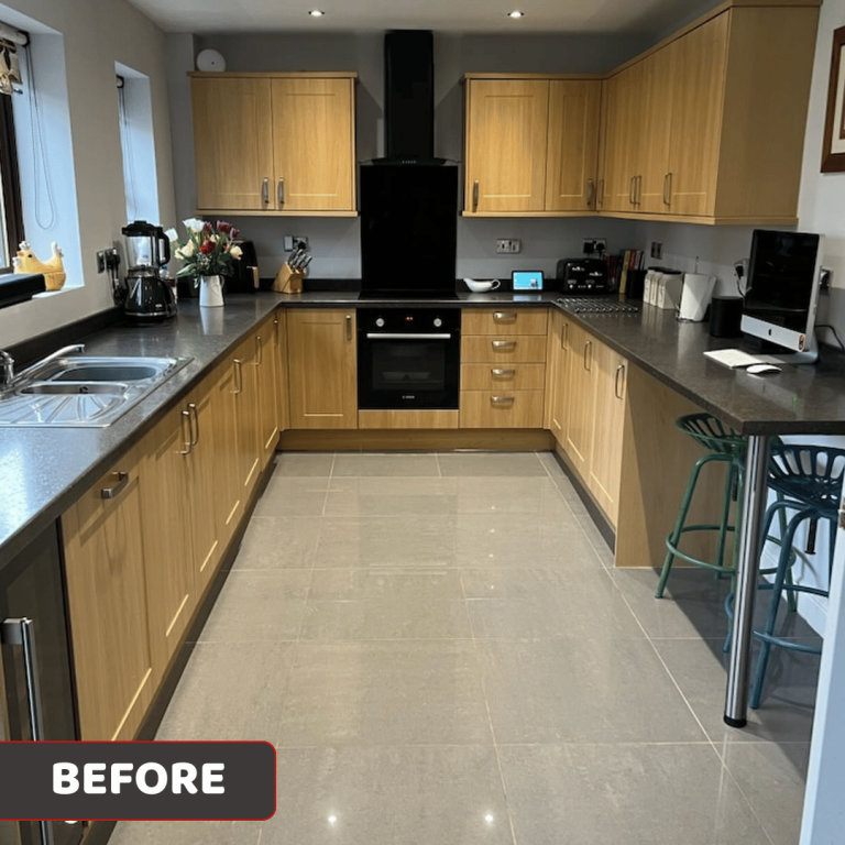 Before kitchen respraying