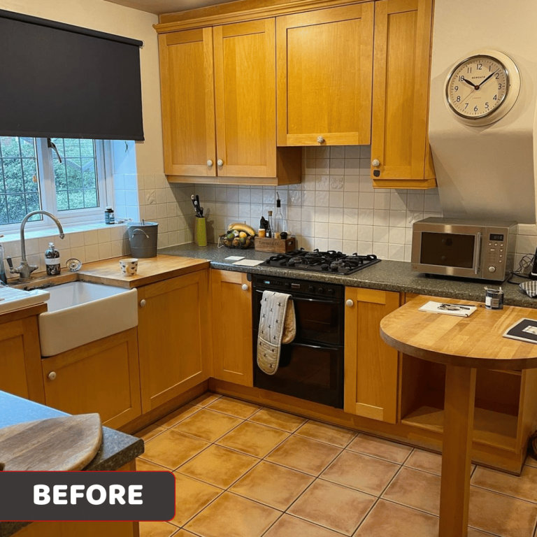 Before kitchen respraying