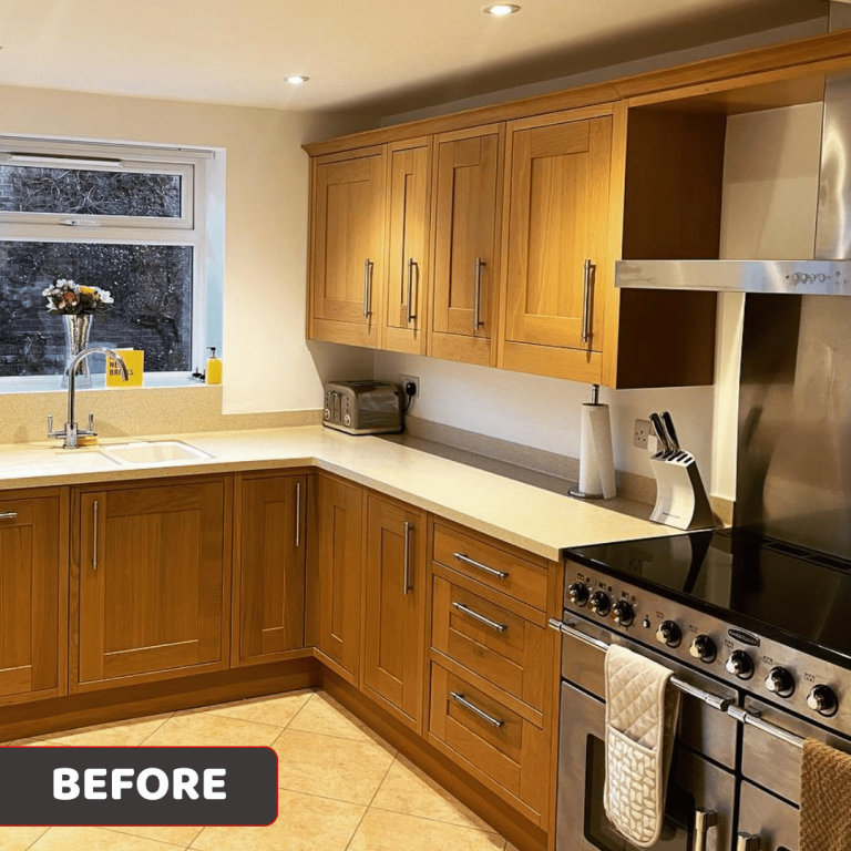 Before kitchen respraying