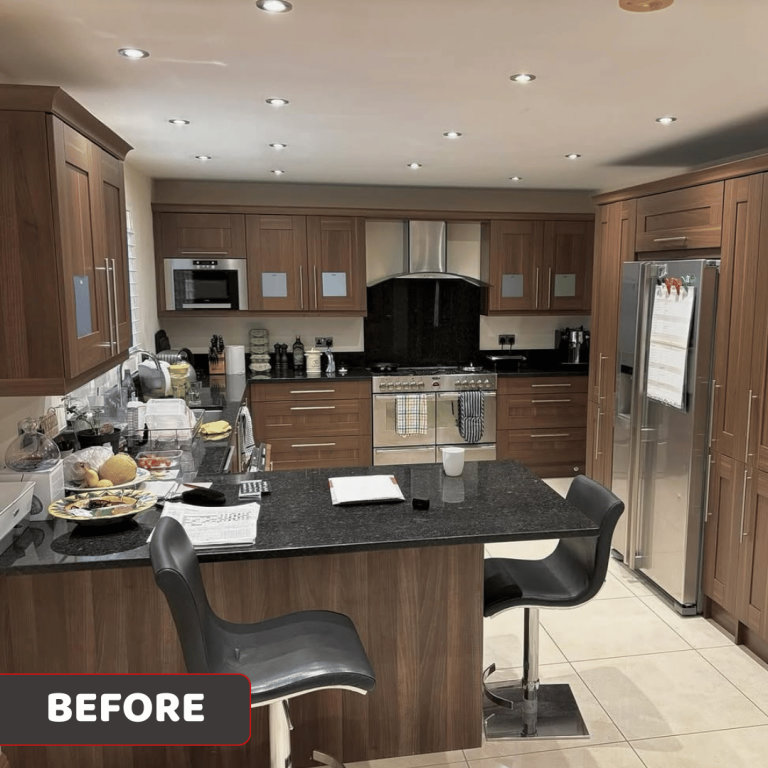Before kitchen respraying