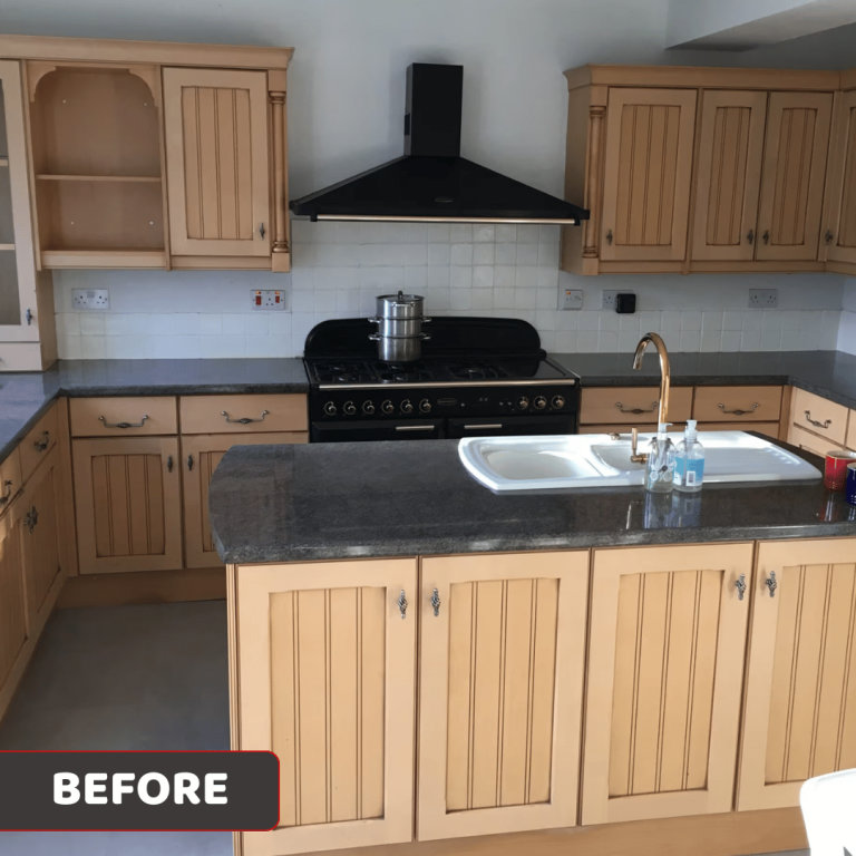 Before kitchen respraying
